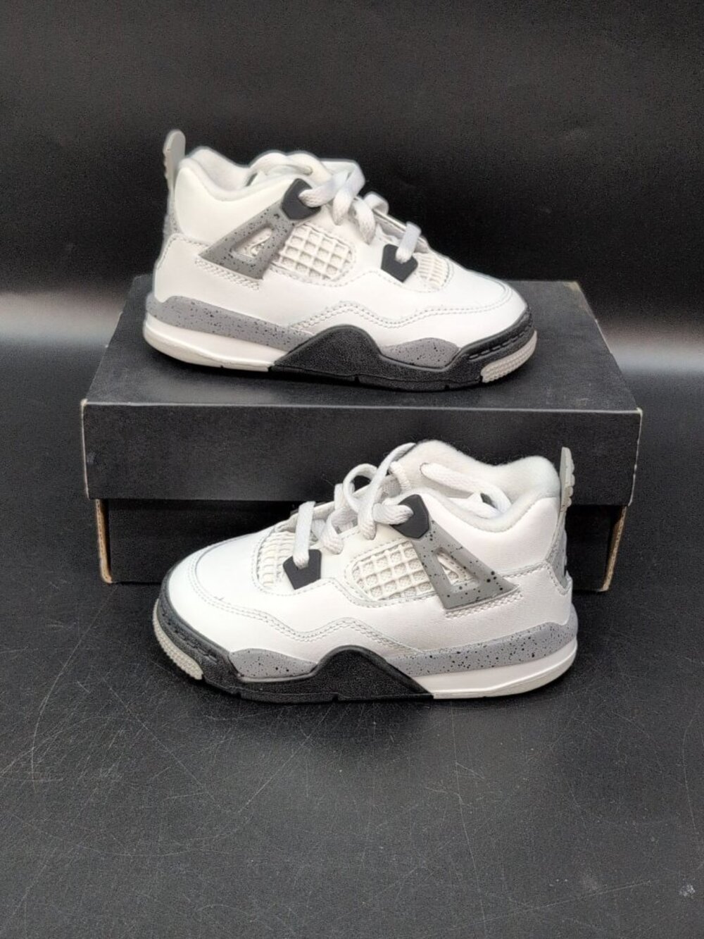 Nike Air Jordan 4 Retro OG Toddler Shoes 7C Summit White Fire Red IB4387-100